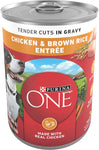 Purina ONE Tender Cuts in Gravy Chicken and Brown Rice Wet Dog Food, 13 oz