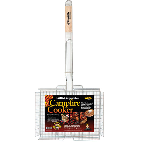 Adjustable Campfire Basket Grill, Large